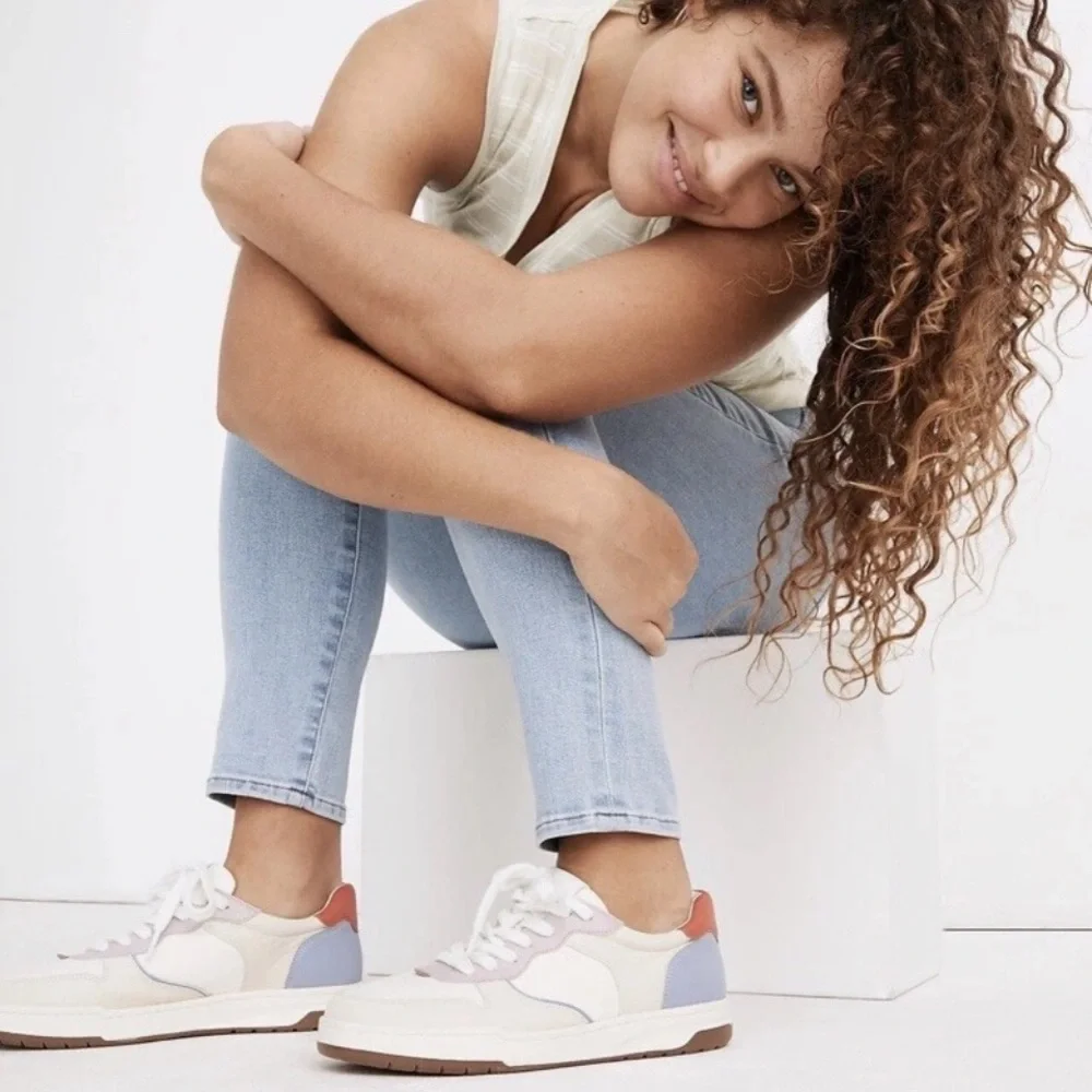 Madewell Court Sneakers in Colorblock Leather and Suede EB9002 MC141 Sz 7.5